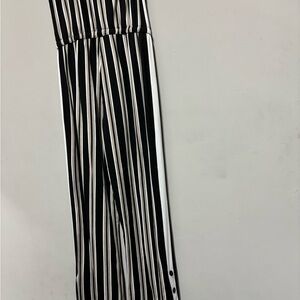 No Boundaries Black and White Wide Leg Jumpsuit